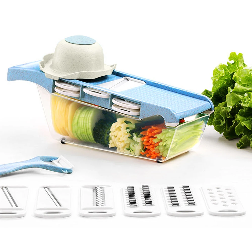 Vegetable Cutter Manual Grater Wheat Straw Kitchen Accessories Food Crusher Multi Function Chopper Home Gadgets with 6 Blades
Vegetable Cutter Manual Grater Wheat Straw Kitchen Accessories Food Crusher Multi Function Chopper Home Gadgets with 6 Blades