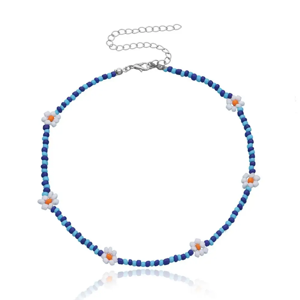 2020 New Korea Lovely Daisy Flowers Colorful Beaded Charm Statement Short Choker Necklace for Women Vacation Jewelry
2020 New Korea Lovely Daisy Flowers Colorful Beaded Charm Statement Short Choker Necklace for Women Vacation Jewelry