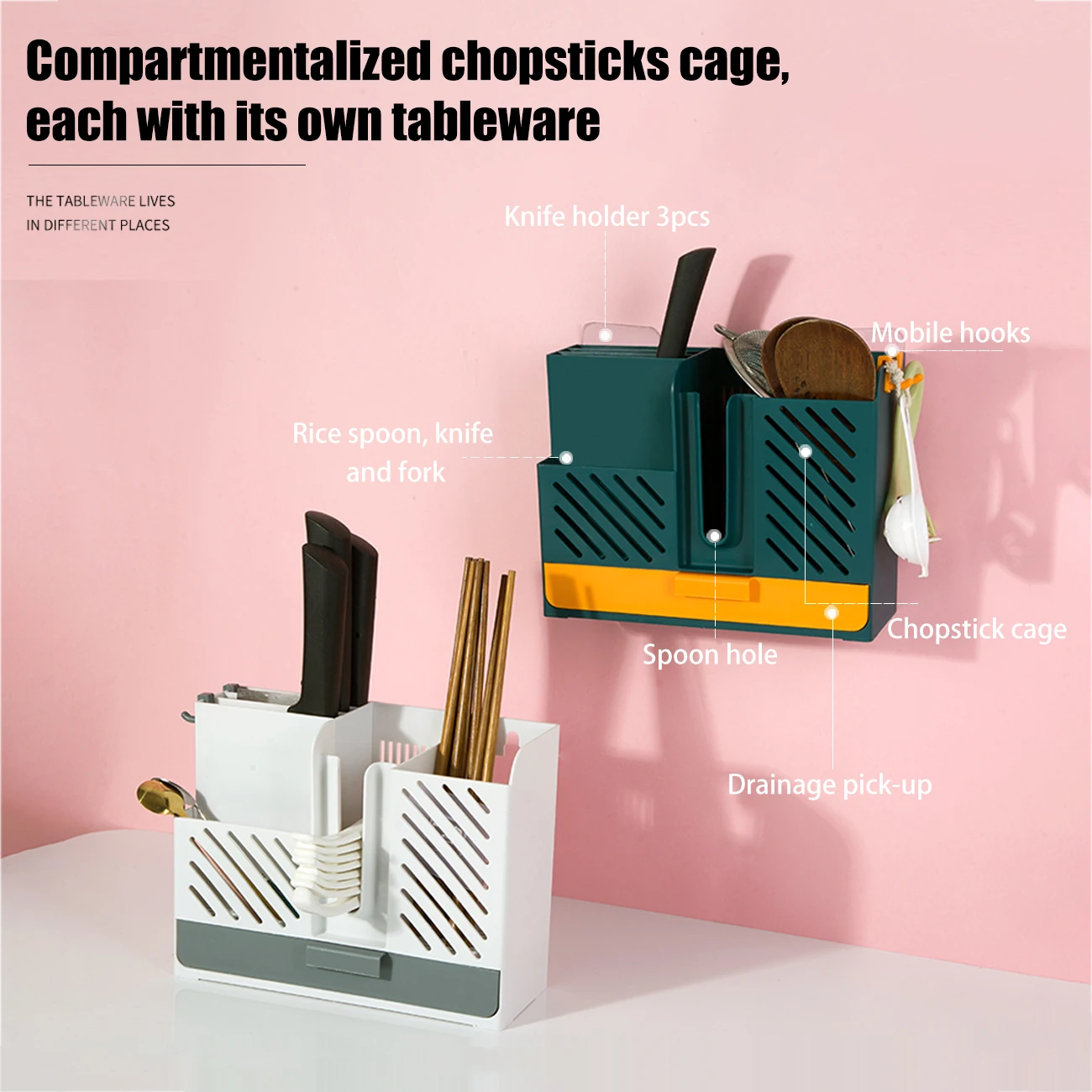 Chopsticks Cage Rack Kitchen Wall Hanging Plastic Spoon Spoon Chopstick Holder Household Drain Tableware Storage Box
Chopsticks Cage Rack Kitchen Wall Hanging Plastic Spoon Spoon Chopstick Holder Household Drain Tableware Storage Box
