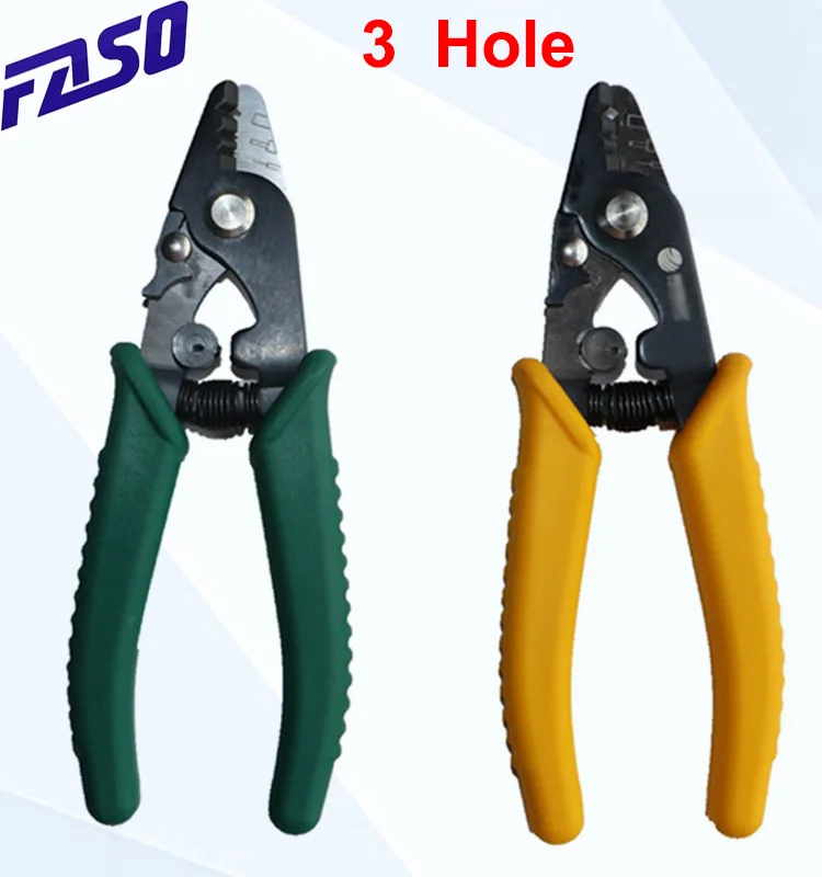 FASO Three Hole Stripping Tool, 1pcs Triple Hole Fiber Optic Cable Stripper FTTH Equipment
FASO Three Hole Stripping Tool, 1pcs Triple Hole Fiber Optic Cable Stripper FTTH Equipment