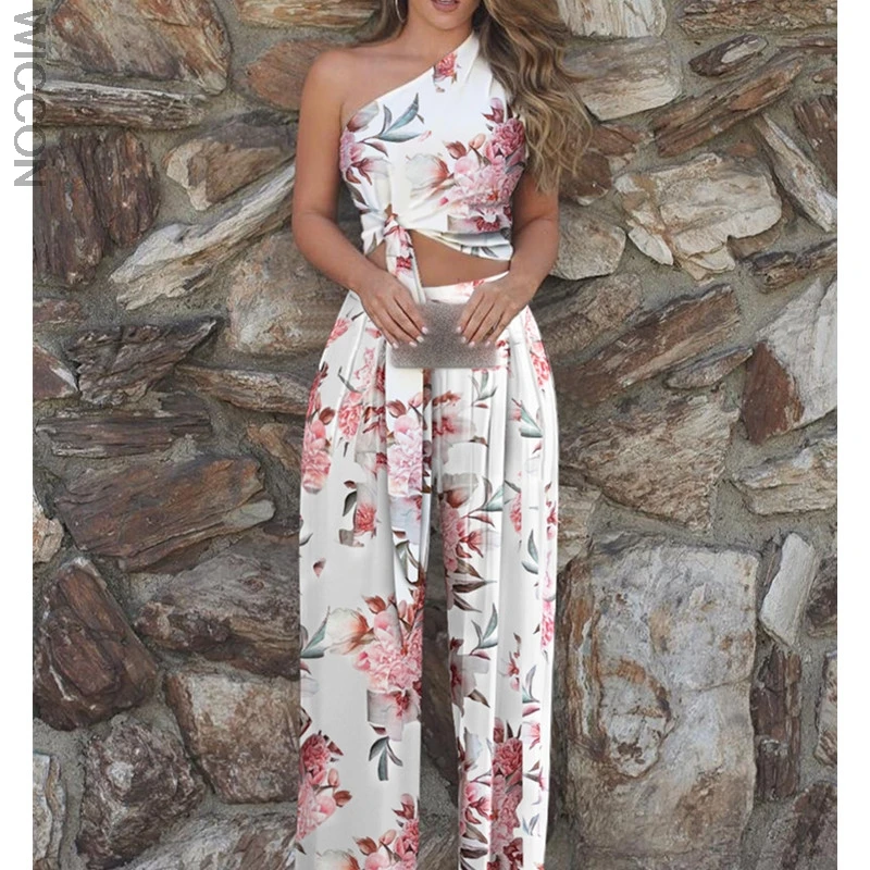 2021 Summer Fashion Floral Print Sleeveless Sexy Skinny Crop Top & Elegant Style Pants Set Casual Women's Two Pieces Suit
2021 Summer Fashion Floral Print Sleeveless Sexy Skinny Crop Top & Elegant Style Pants Set Casual Women's Two Pieces Suit