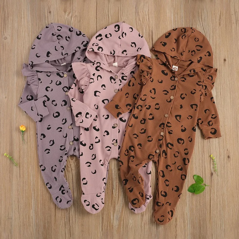 0-24M Newborn Baby Boy Girl Long Sleeve Single Breasted Leopard Hooded Romper Jumpsuit Cotton Clothes
0-24M Newborn Baby Boy Girl Long Sleeve Single Breasted Leopard Hooded Romper Jumpsuit Cotton Clothes
