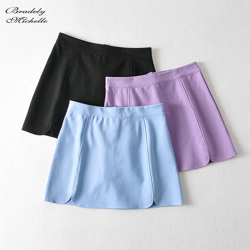 Женская мини-юбка BRADELY MICHELLE, летняя пикантная трапециевидная юбка с высокой талией и молнией, 2020 
Женская мини-юбка BRADELY MICHELLE, летняя пикантная трапециевидная юбка с высокой талией и молнией, 2020