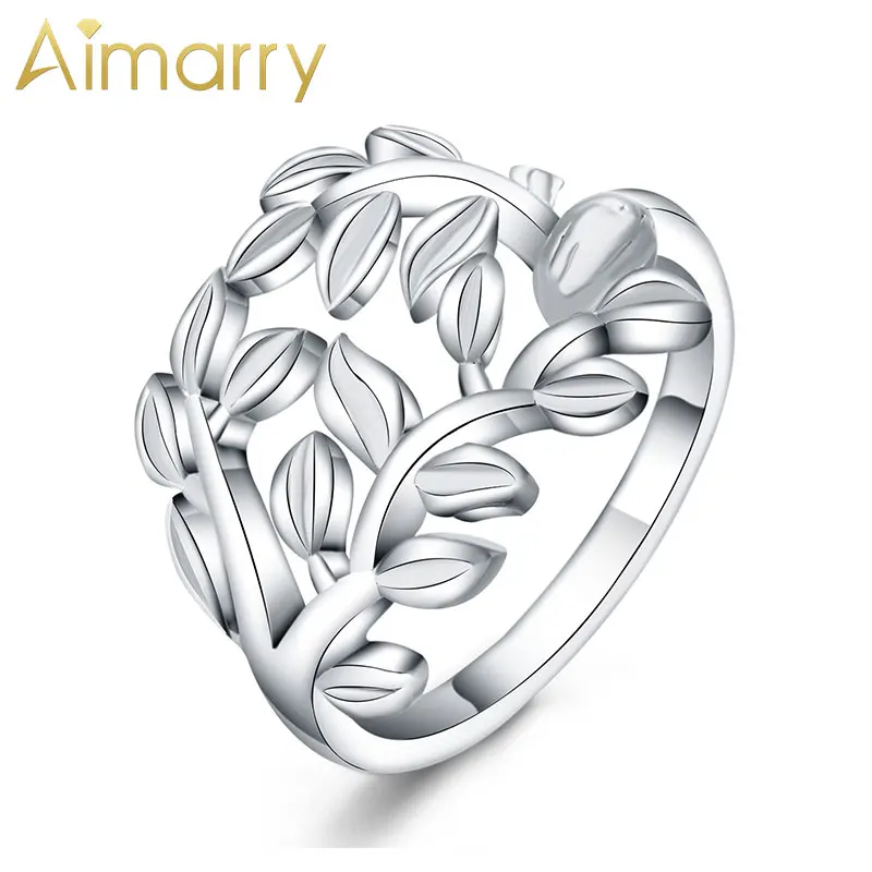 Aimarry 925 Sterling Silver Fashion Jewelry Leaves Ring For Women Party Birthday Engagement Wedding Gift
Aimarry 925 Sterling Silver Fashion Jewelry Leaves Ring For Women Party Birthday Engagement Wedding Gift