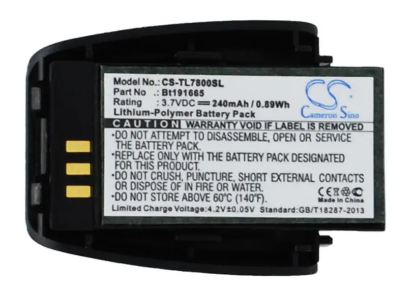 cameron sino 240mah battery for AT&T SB3014 TL7800 TL-7800 TL7810 TL-7810 TL7812 TL-7812 TL7910 TL-7910 TL7912 TL-7912 BT291665
cameron sino 240mah battery for AT&T SB3014 TL7800 TL-7800 TL7810 TL-7810 TL7812 TL-7812 TL7910 TL-7910 TL7912 TL-7912 BT291665