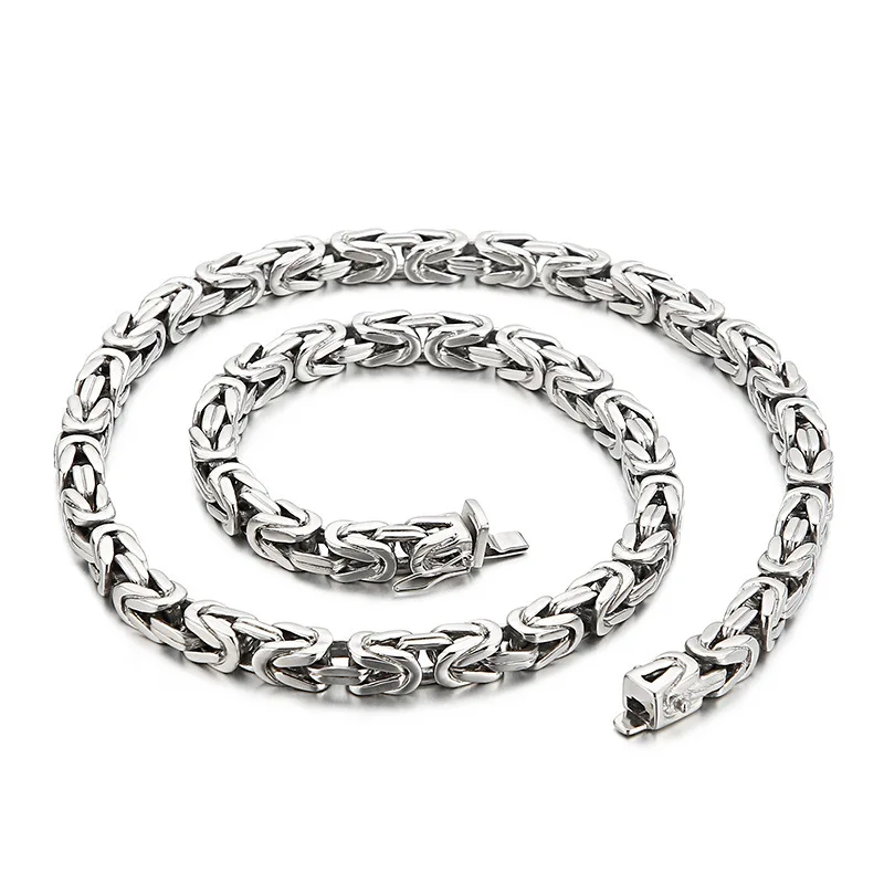 Newest 316l Stainless Steel Fashion Versatile Square Link Chain Necklace Titanium Steel Personality Charm Men's Necklaces
Newest 316l Stainless Steel Fashion Versatile Square Link Chain Necklace Titanium Steel Personality Charm Men's Necklaces