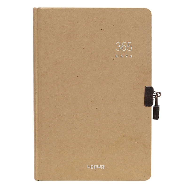 Vintage 365 days diary Planner fullyear A5 size Thicken 384 pages Kraft paper inner 100 GSM Notebook with metal lock Sketchbook
Vintage 365 days diary Planner fullyear A5 size Thicken 384 pages Kraft paper inner 100 GSM Notebook with metal lock Sketchbook