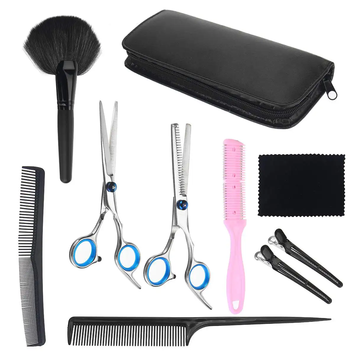 11Pcs Professional Hair Hairdressing Scissors Kit 6 inch hair Cutting scissors salon scissor Hairdressing with comb Hair Cape
11Pcs Professional Hair Hairdressing Scissors Kit 6 inch hair Cutting scissors salon scissor Hairdressing with comb Hair Cape