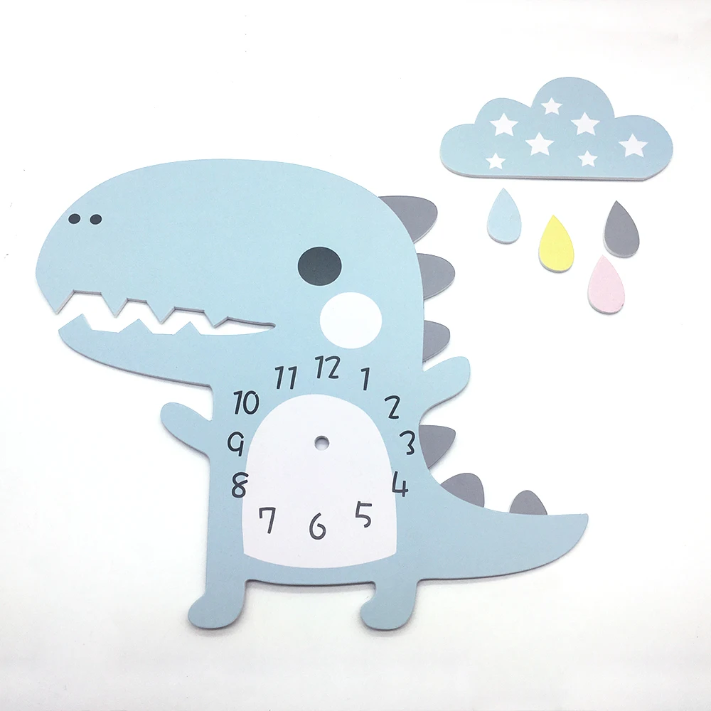 INS Nordic Children Kids Room Living Room Wall Clock Mute 3D Cartoon Cute Dinosaur Wall Clock Decor Set Home Nursery Photo Props
INS Nordic Children Kids Room Living Room Wall Clock Mute 3D Cartoon Cute Dinosaur Wall Clock Decor Set Home Nursery Photo Props