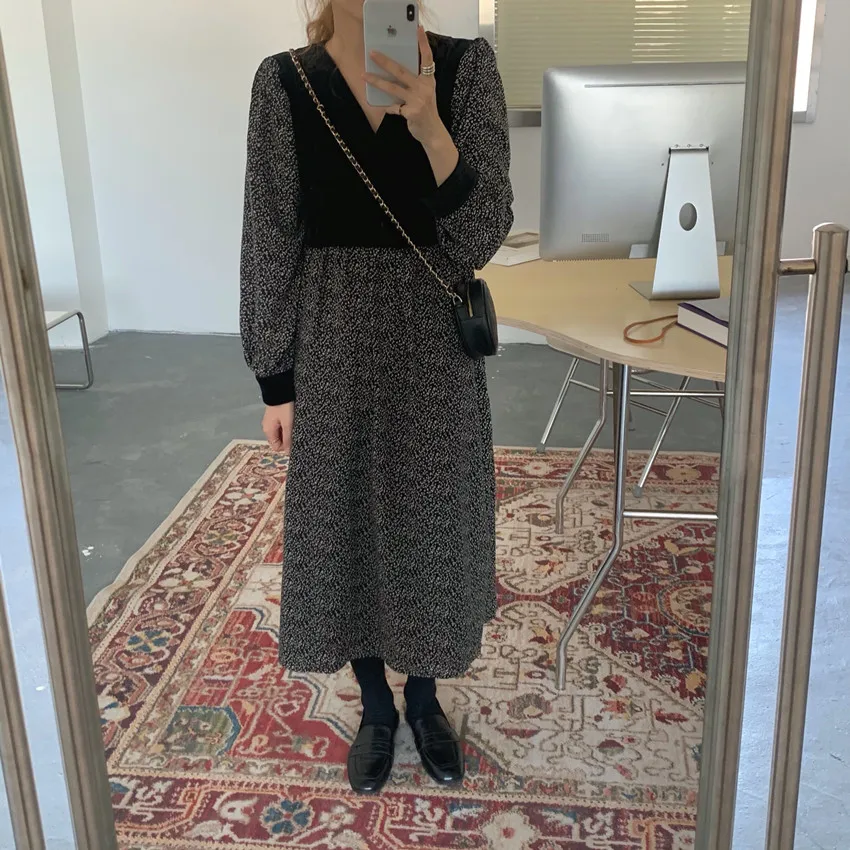 High Quality New Women Elegance Stylish Sweet Vestidos 2021 Girls Vintage Office Lady V-Neck Printed Long Dresses
High Quality New Women Elegance Stylish Sweet Vestidos 2021 Girls Vintage Office Lady V-Neck Printed Long Dresses