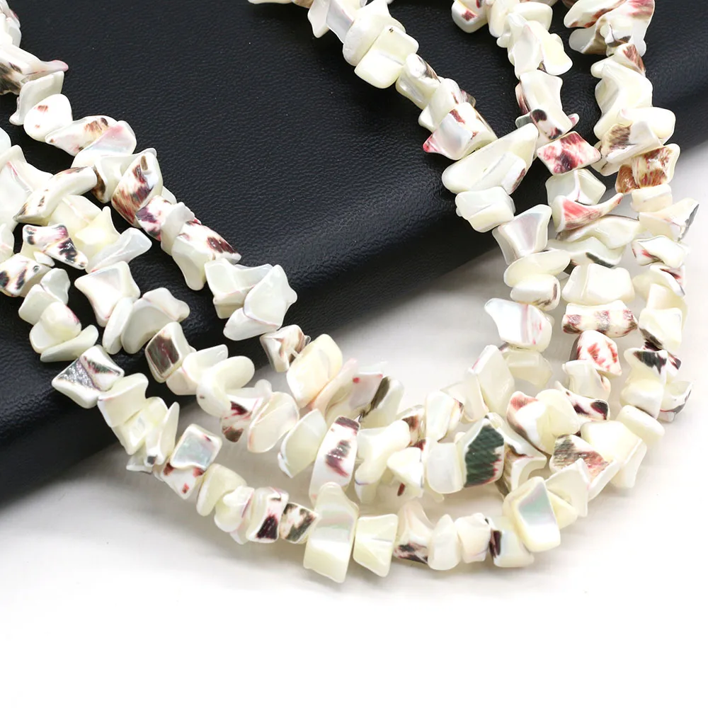 

Natural Freshwater Shell Beads White Irregular Broken Block Beaded For Jewelry Making DIY Bracelet Necklace Earring Accessories