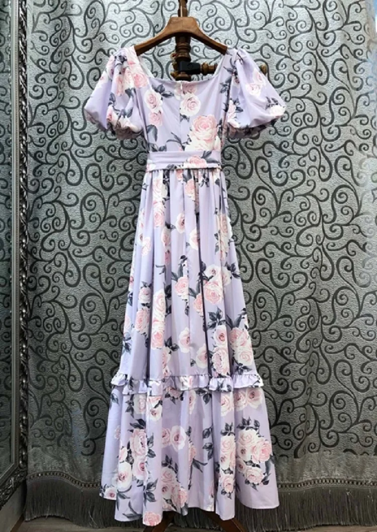 Purple Long Dress 2020 Summer Style Women Sexy V-Neck Sweet Rose Flower Print Belt Patchwork Short Sleeve Long Maxi Dress Club
Purple Long Dress 2020 Summer Style Women Sexy V-Neck Sweet Rose Flower Print Belt Patchwork Short Sleeve Long Maxi Dress Club