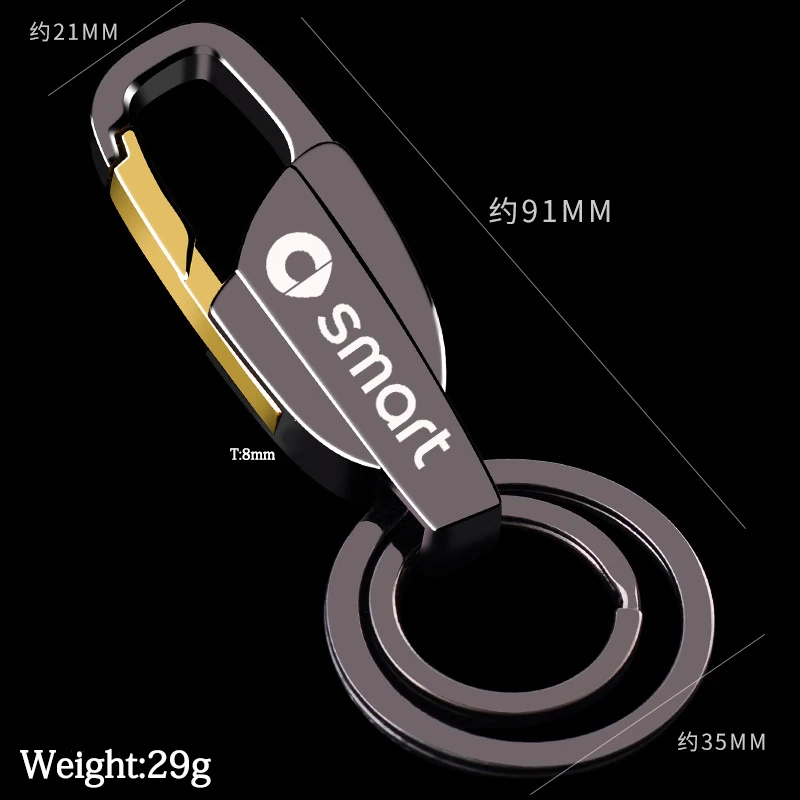 For Smart 451 brabus Smart fortwo 453 forfour accessories new car waist buckle alloy metal keychain key ring
For Smart 451 brabus Smart fortwo 453 forfour accessories new car waist buckle alloy metal keychain key ring