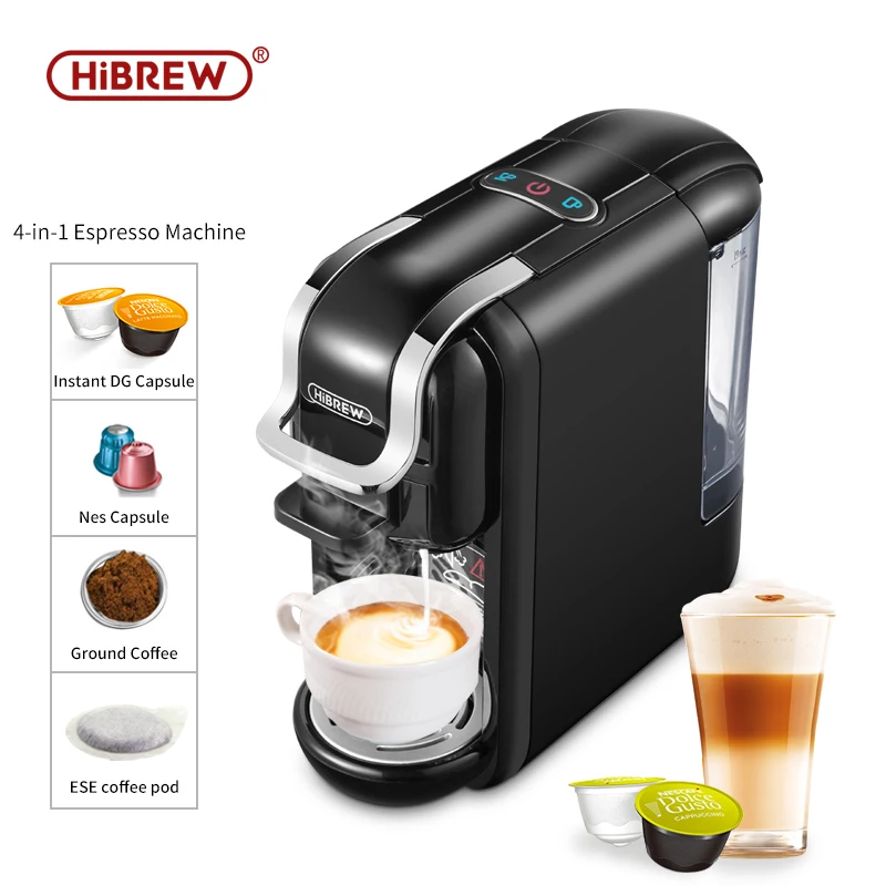 HiBREW Coffee Machine 19Bar 4in1 Multiple Capsule Expresso Cafetera Dolce Milk&Nexpresso Capsule ESEpod Ground Coffee Pod H2
HiBREW Coffee Machine 19Bar 4in1 Multiple Capsule Expresso Cafetera Dolce Milk&Nexpresso Capsule ESEpod Ground Coffee Pod H2