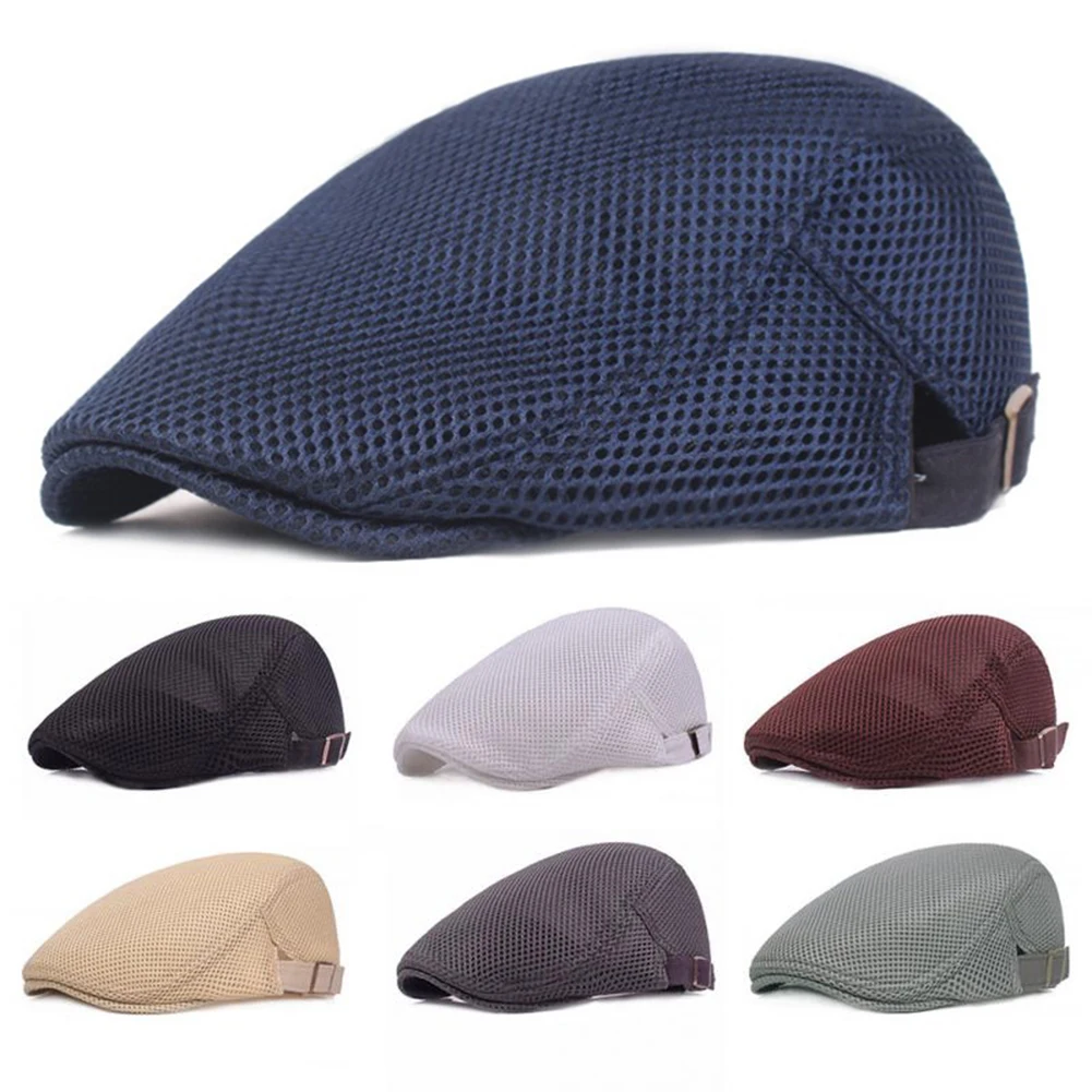 Newsboy Style Adjustable Caps For Men Women Spring Summer Breathable Solid Color Mesh Unisex Casual Beret Hat Flat Cap
Newsboy Style Adjustable Caps For Men Women Spring Summer Breathable Solid Color Mesh Unisex Casual Beret Hat Flat Cap