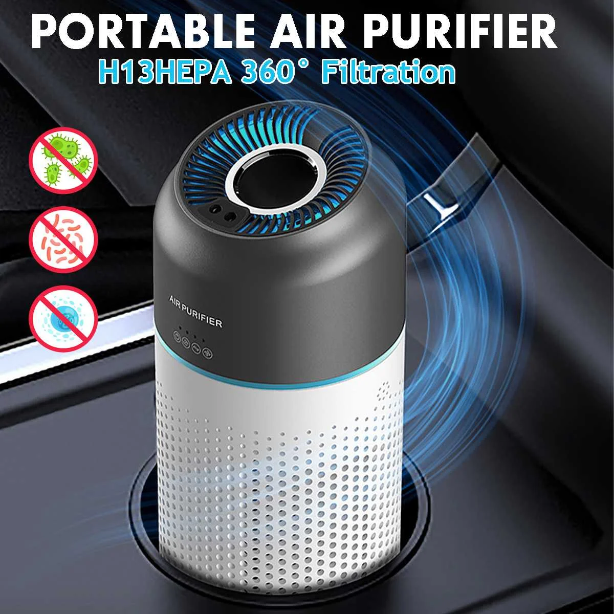 

2 Скорость Портативный автомобиля домашние очистители воздуха PM2.5 мини очиститель воздуха HEPA фильтр USB жест Сенсор воздухоочиститель удали...