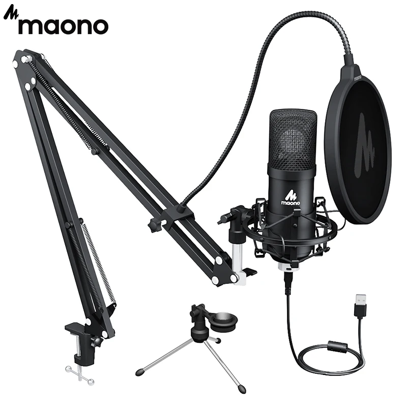 Микрофон MAONO A425 Plus конденсаторный кардиоидный USB микрофон для ПК с большой