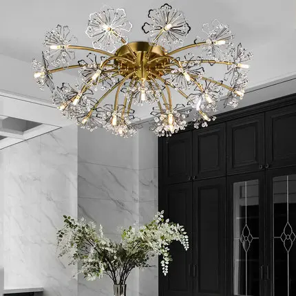 Хрустальная лампа, светильник для спальни, роскошная атмосфера, для гостиной, постмодерн, простой американский потолочный светильник для к... 
Хрустальная лампа, светильник для спальни, роскошная атмосфера, для гостиной, постмодерн, простой американский потолочный светильник для к...