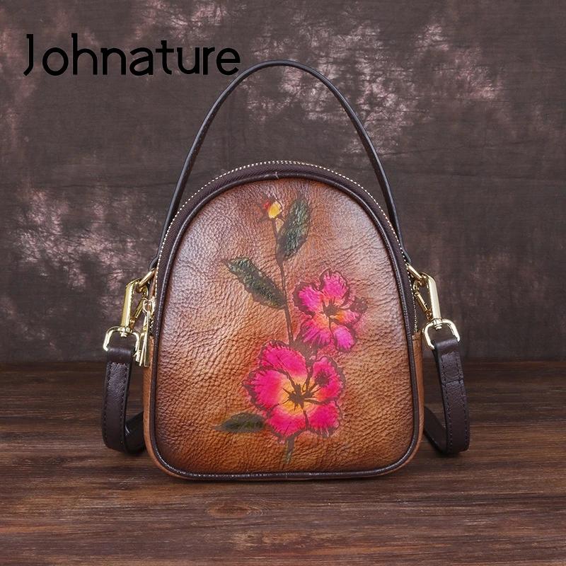 Johnature Vintage Hand Painted Bag Shoulder & Crossbody Bags 2022 New Leisure Genuine Leather Barrel-shaped Women Handbags
Johnature Vintage Hand Painted Bag Shoulder & Crossbody Bags 2022 New Leisure Genuine Leather Barrel-shaped Women Handbags