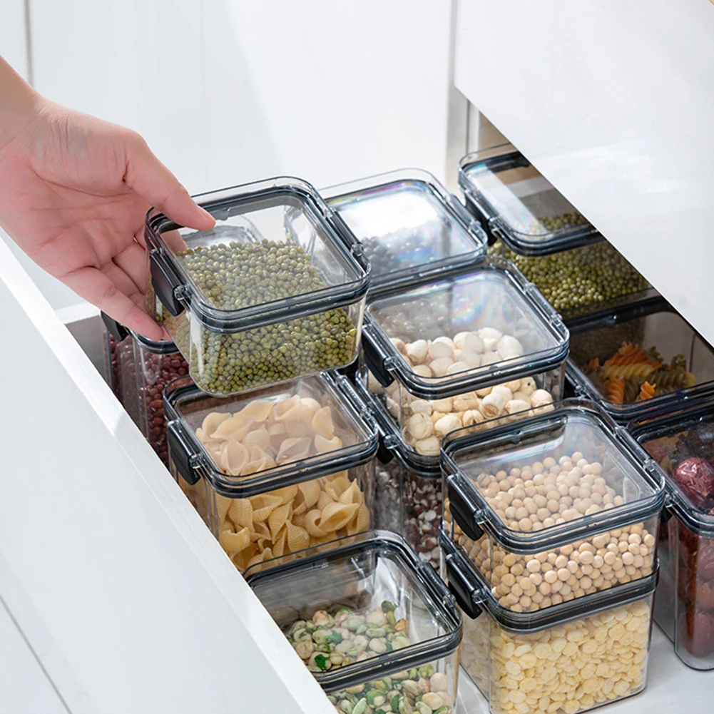 Food Containers Stackable Cereal Dry Food Storage Box Sealed With Lids Kitchen 460-1800ml Airtight Plastic Dry Food Canisters
Food Containers Stackable Cereal Dry Food Storage Box Sealed With Lids Kitchen 460-1800ml Airtight Plastic Dry Food Canisters