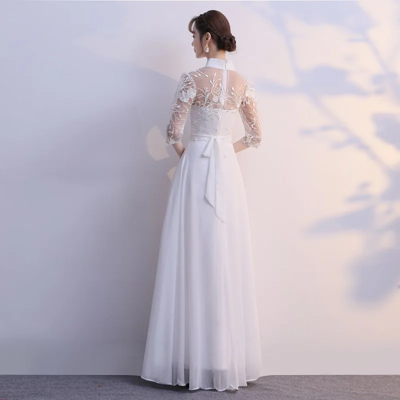Beige Flower Embroidery Elegant Formal Party Dress Women Bow Trim Pleated Dresses Exquisite Mandarin Collar Chinese Banquet Gown
Beige Flower Embroidery Elegant Formal Party Dress Women Bow Trim Pleated Dresses Exquisite Mandarin Collar Chinese Banquet Gown