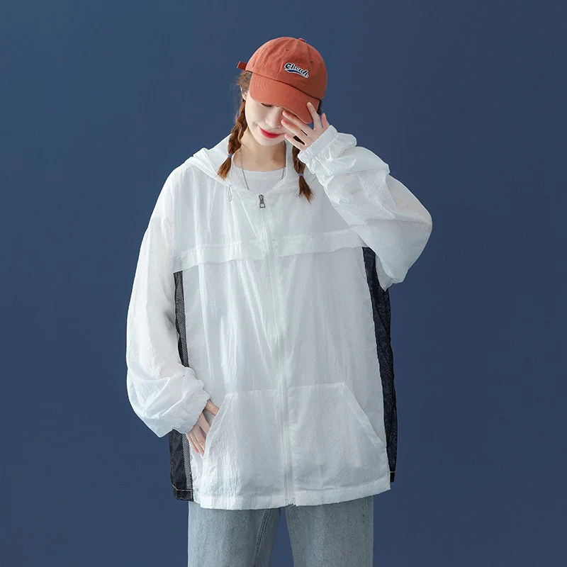 HENCHIRY Summer casual skin clothes women sunscreen clothes couple's coat solid color neutral thin versatile jacket windbreaker
HENCHIRY Summer casual skin clothes women sunscreen clothes couple's coat solid color neutral thin versatile jacket windbreaker