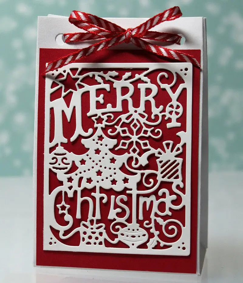 

L-Sunday Crafts Stencils Merry Christmas Metal Cutting Dies Scrapbooking Embossing Card Making Crafts Die Cuts