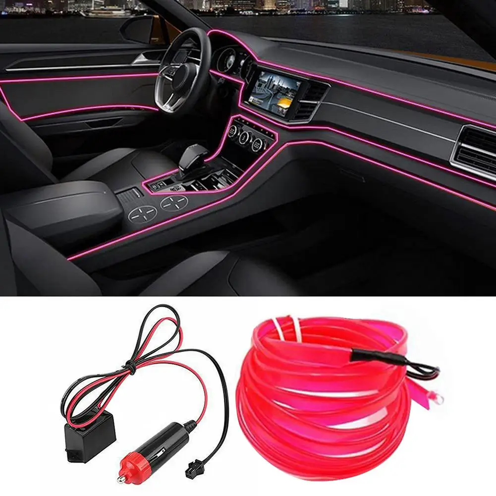 12V Car Interior Lighting Strip Glowing Electro Luminescent Wire/El Wire For Car Cosplay Decoration DIY Atmosphere Ambient Lighy
12V Car Interior Lighting Strip Glowing Electro Luminescent Wire/El Wire For Car Cosplay Decoration DIY Atmosphere Ambient Lighy