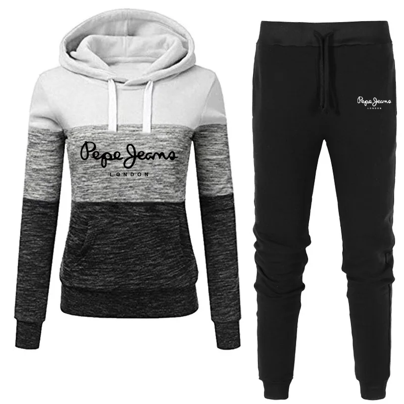 Women Tracksuit 2 Pieces Set Winter Hoodies+Pants Sets Patchwork Pullover Sweatshirt Female Sport Suit Outfits Woman Clothing 
Women Tracksuit 2 Pieces Set Winter Hoodies+Pants Sets Patchwork Pullover Sweatshirt Female Sport Suit Outfits Woman Clothing