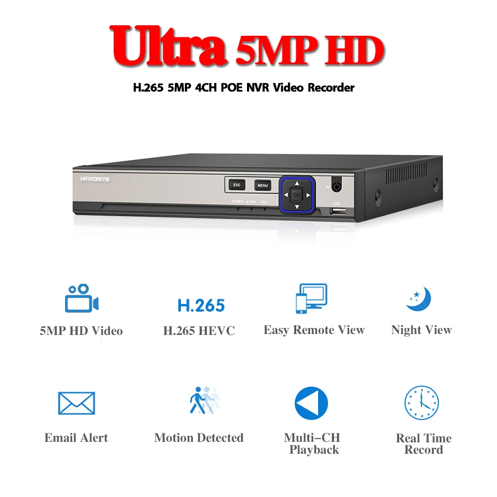 H.265 4CH 8CH NVR POE 5MP 2MP Surveillance CCTV NVR 48V PoE For POE IP Camera P2P ONVIF 5MP Network Video Recorder
H.265 4CH 8CH NVR POE 5MP 2MP Surveillance CCTV NVR 48V PoE For POE IP Camera P2P ONVIF 5MP Network Video Recorder