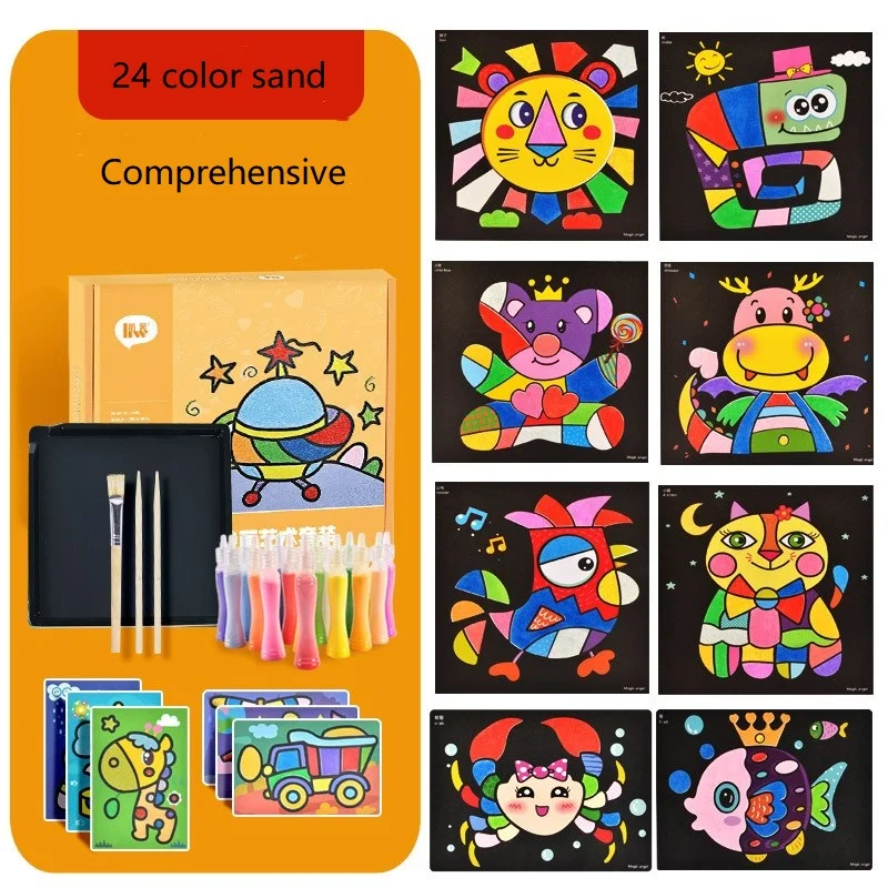 Kids Sand Painting Toy Suit 24 Color Bottles Diy Cartoon Sand Painting Toys Gift
Kids Sand Painting Toy Suit 24 Color Bottles Diy Cartoon Sand Painting Toys Gift
