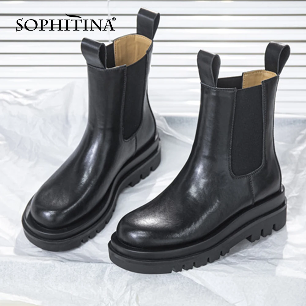 Женские теплые водонепроницаемые ботинки SOPHITINA, повседневная черная кожаная износостойкая обувь на платформе, WO949
Женские теплые водонепроницаемые ботинки SOPHITINA, повседневная черная кожаная износостойкая обувь на платформе, WO949