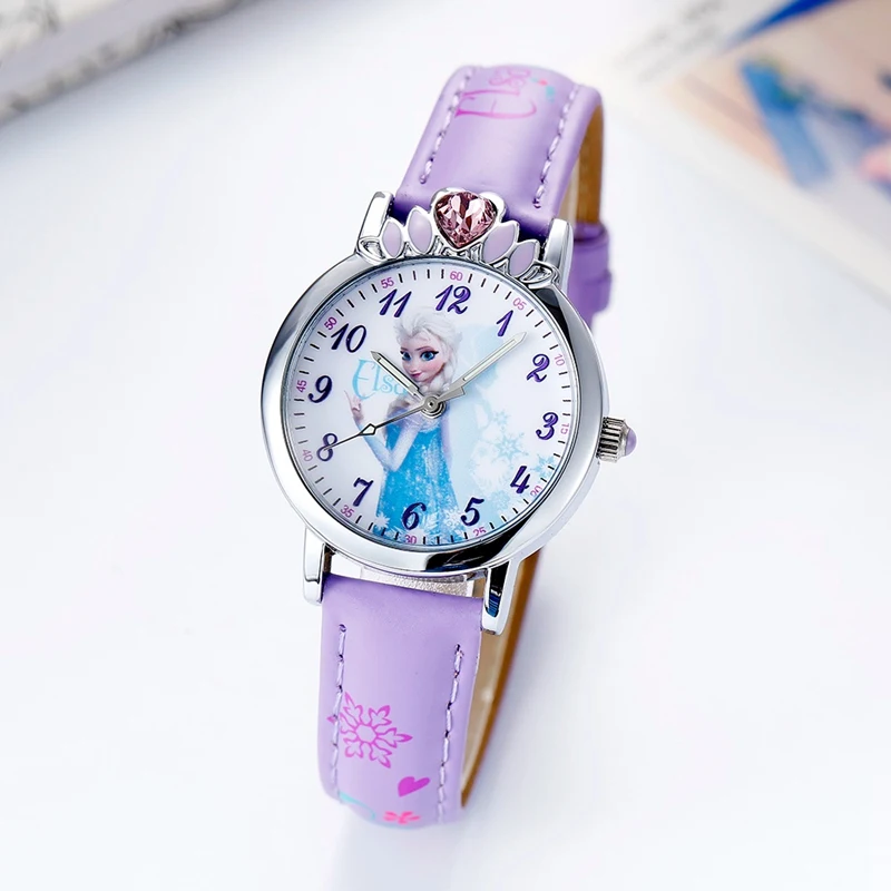 Disney Princess Series Frozen Elsa Girls Pink Blue Purple Luxury Rhinestone Quartz Watches Child Simple Waterproof Clock Student
Disney Princess Series Frozen Elsa Girls Pink Blue Purple Luxury Rhinestone Quartz Watches Child Simple Waterproof Clock Student