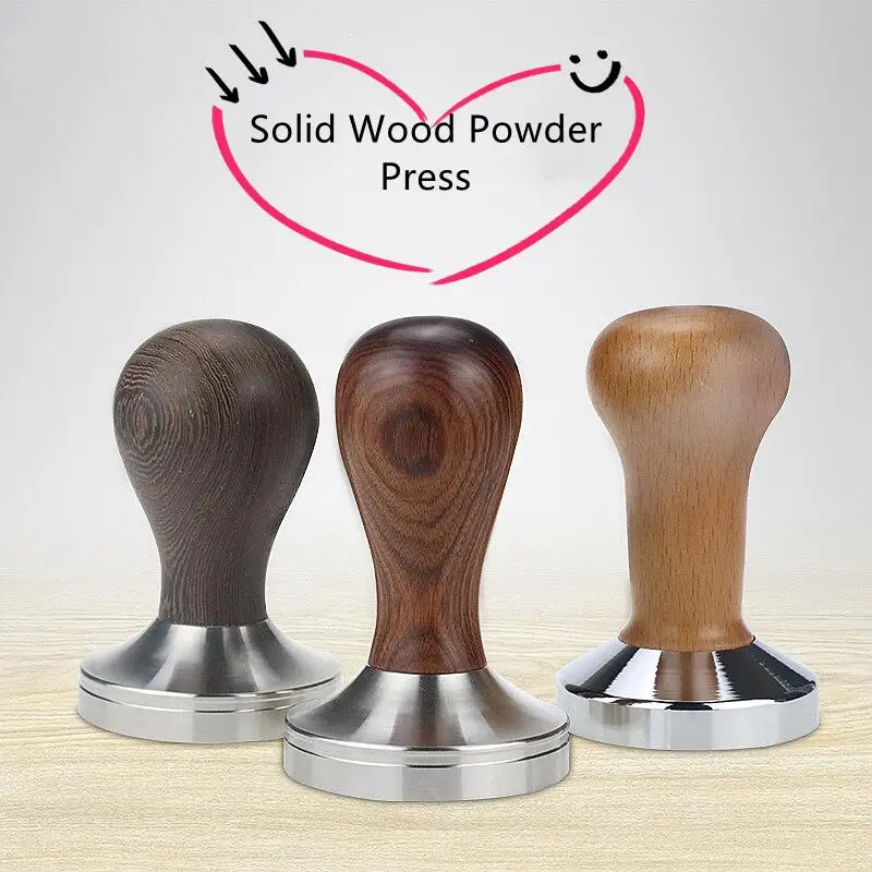 49/51/53/58mm Handmade Coffee Tamper 304 Stainless Steel Base Solid Wood Powder Press Handle Coffee Tool Cloth Powder Leveler
49/51/53/58mm Handmade Coffee Tamper 304 Stainless Steel Base Solid Wood Powder Press Handle Coffee Tool Cloth Powder Leveler