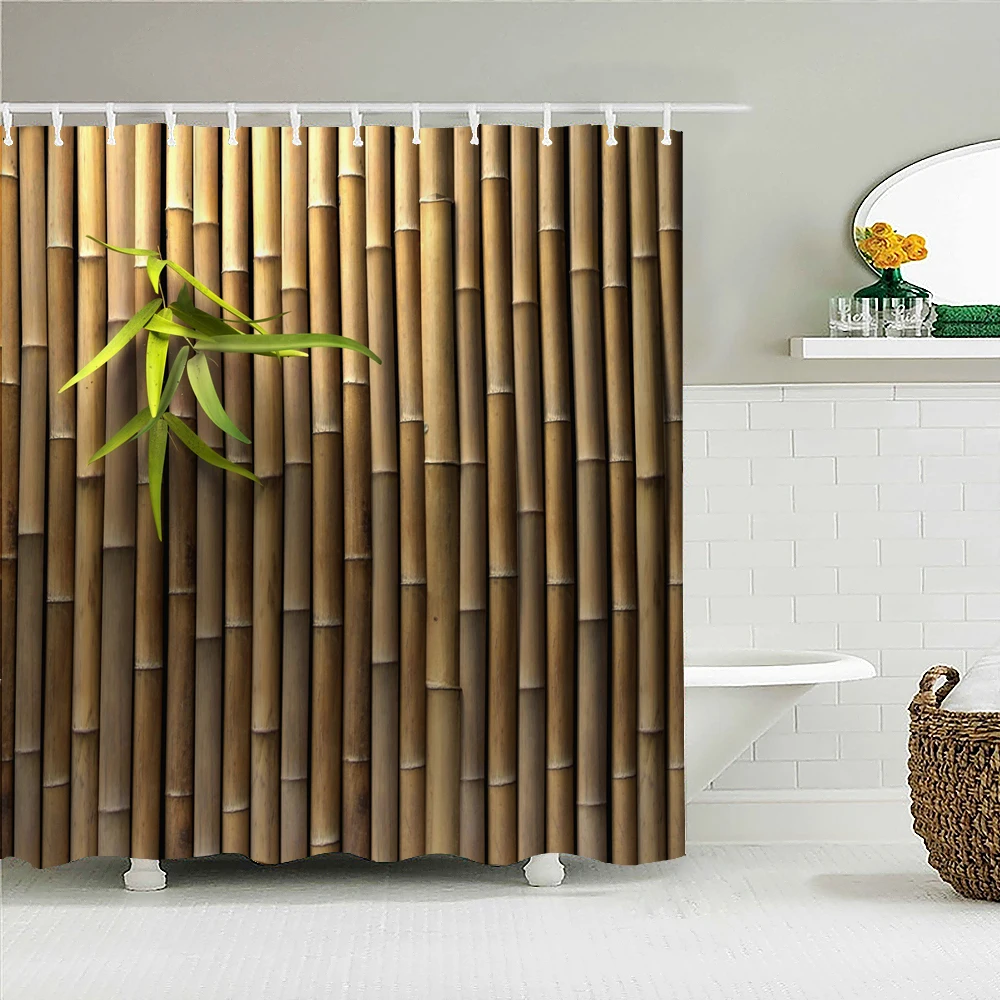 High Quality Green Bamboo Fabric Shower Curtain Waterproof Plant leaves Bath Curtains for Bathroom Decorate with 12 Hooks
High Quality Green Bamboo Fabric Shower Curtain Waterproof Plant leaves Bath Curtains for Bathroom Decorate with 12 Hooks