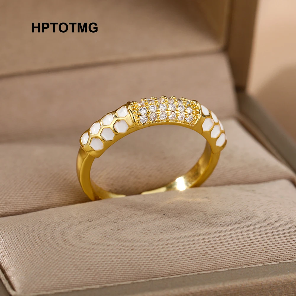 White Epoxy Enamel Geometric Gold Rings for Women Men Vintage Punk Adjustable Wedding Rings 2021 Trend Fine Jewelry Gift anillos
White Epoxy Enamel Geometric Gold Rings for Women Men Vintage Punk Adjustable Wedding Rings 2021 Trend Fine Jewelry Gift anillos