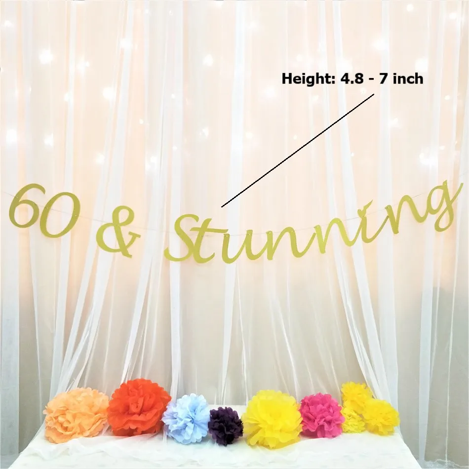 60 & Stunning Banner DIY Glittered Paper Letter Birthday Party Decoration Garland Flag 60 Celebrate Backdrop Anniversary Decor
60 & Stunning Banner DIY Glittered Paper Letter Birthday Party Decoration Garland Flag 60 Celebrate Backdrop Anniversary Decor