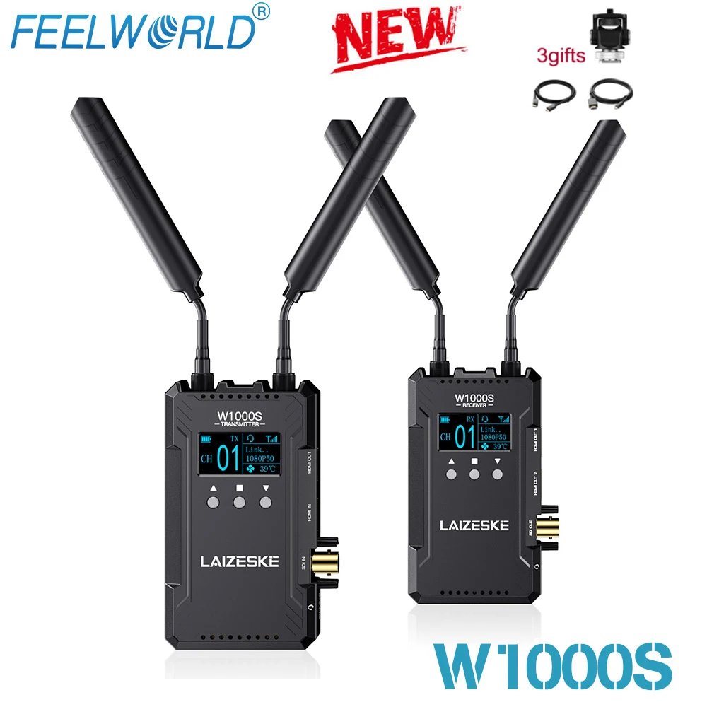 FEELWORLD W1000S 1080P HD 1000FT Dual HDMI + SDI Input And Output Wireless Video Transmission System WIth Full Duplex Intercom
FEELWORLD W1000S 1080P HD 1000FT Dual HDMI + SDI Input And Output Wireless Video Transmission System WIth Full Duplex Intercom