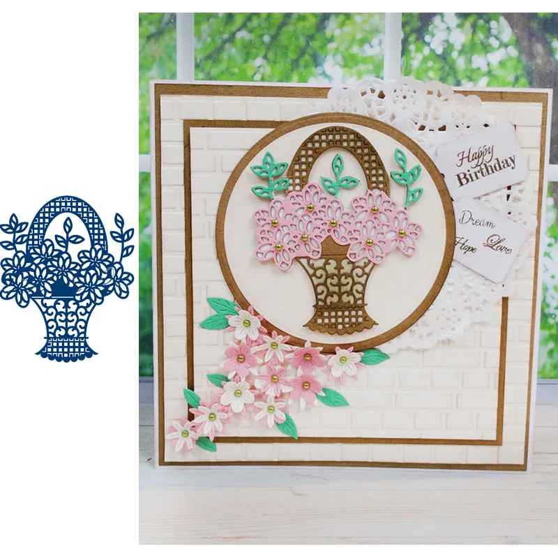 Flower Basket Shape Metal Cutting Dies Stencil For Scrapbooking Album Embossing DIY Gift Card Handcrafts Templates Model
Flower Basket Shape Metal Cutting Dies Stencil For Scrapbooking Album Embossing DIY Gift Card Handcrafts Templates Model