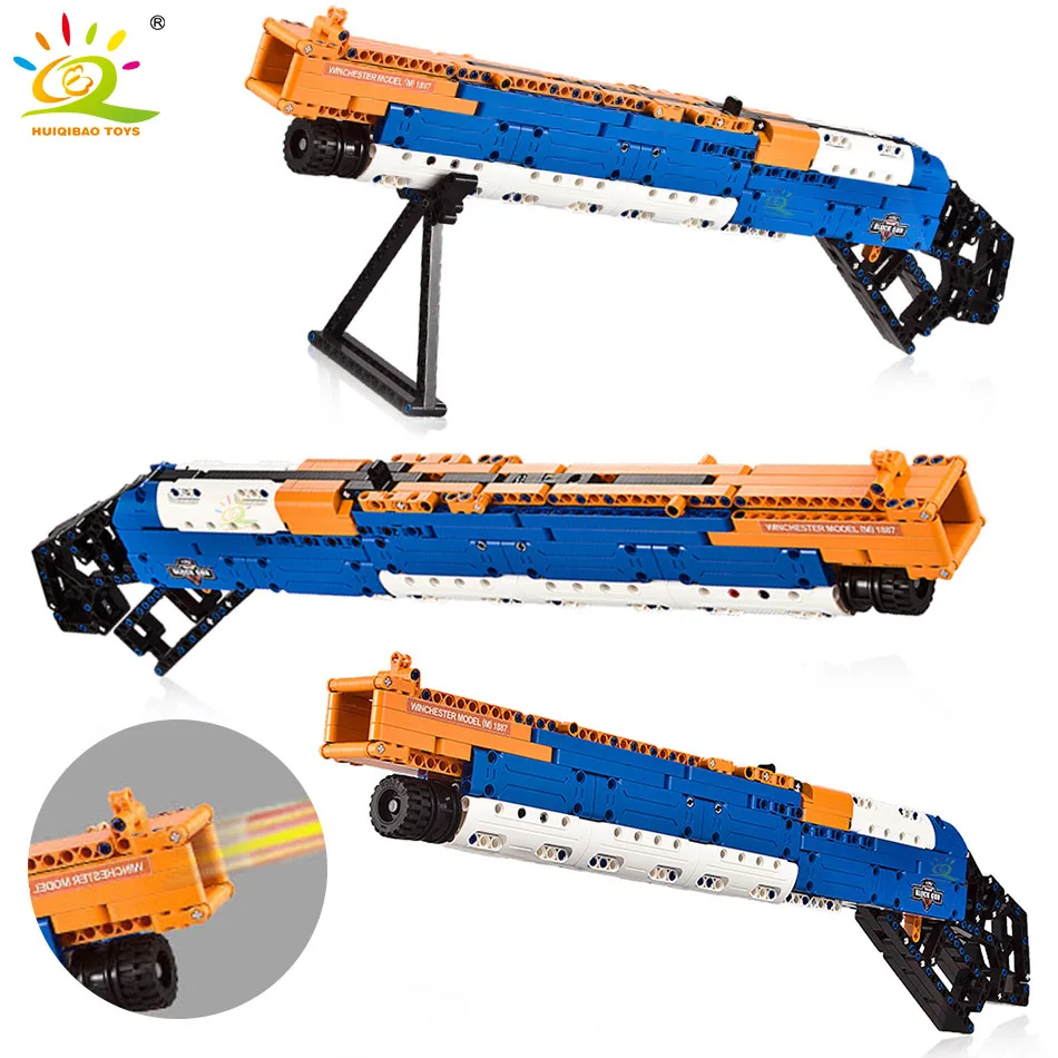 HUIQIBAO 506Pcs Military Weapon Scatter Gun Building Blocks City Tech Gun Rifle Shooting Bricks Foam Bullet Toys Children
HUIQIBAO 506Pcs Military Weapon Scatter Gun Building Blocks City Tech Gun Rifle Shooting Bricks Foam Bullet Toys Children