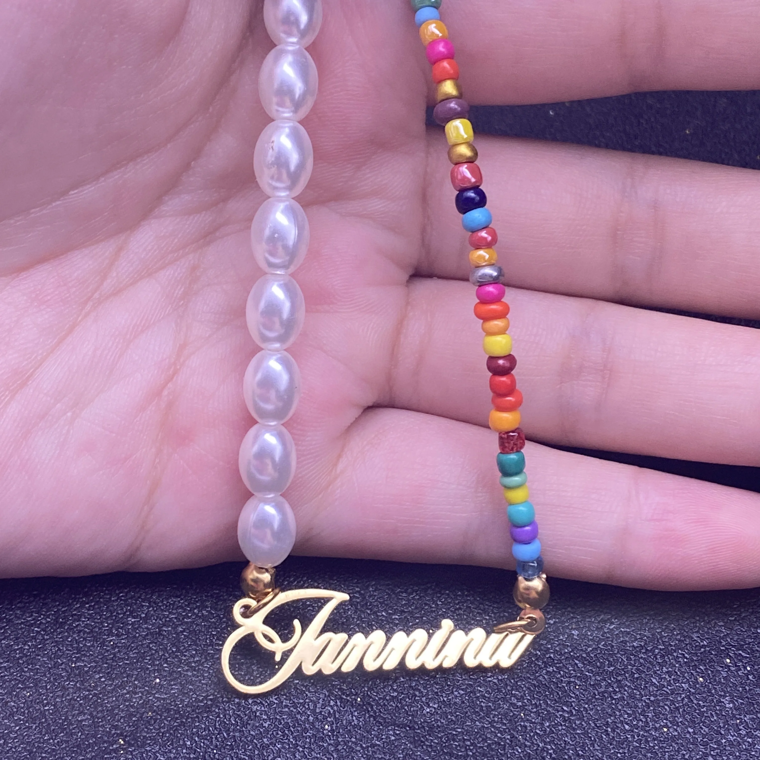 Colorful Boho Seed Bead Choker Necklace Bohemia Custom Name Pendant Necklace Pearl Necklace for Women Jewelry Party Gift
Colorful Boho Seed Bead Choker Necklace Bohemia Custom Name Pendant Necklace Pearl Necklace for Women Jewelry Party Gift