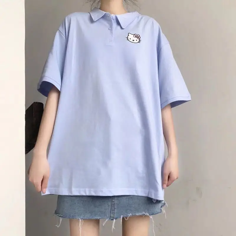 Cat Embroidery Cartoon Tshirts Vintage Streetwear Women Top Short Sleeve Kawaii Casual Girls Tokyo Shirt Summer Japanese Fashion
Cat Embroidery Cartoon Tshirts Vintage Streetwear Women Top Short Sleeve Kawaii Casual Girls Tokyo Shirt Summer Japanese Fashion