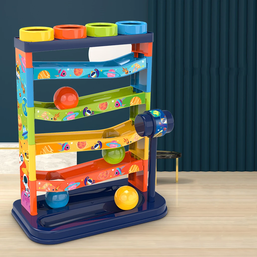 Toddler Ball Ramp Toys – Ball Race Tracks for Toddlers with 4 Mini Ball and Hammer,Ramp Racer Toy for Kids Gifts
Toddler Ball Ramp Toys – Ball Race Tracks for Toddlers with 4 Mini Ball and Hammer,Ramp Racer Toy for Kids Gifts