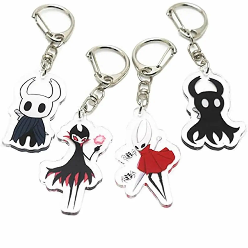 CosNoble 4PCS Hollow Knight Keychain,Game leading character Cosplay Costume Acrylic Keyring 
CosNoble 4PCS Hollow Knight Keychain,Game leading character Cosplay Costume Acrylic Keyring