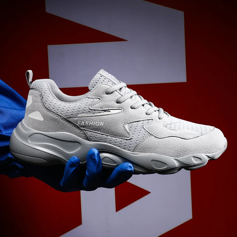 2021 Spring Men's Sport Style Casual Sneakers Mesh Breathable Lace-Up Fashion Tread Men Running Shoes Black Solid Flat Outside
2021 Spring Men's Sport Style Casual Sneakers Mesh Breathable Lace-Up Fashion Tread Men Running Shoes Black Solid Flat Outside
