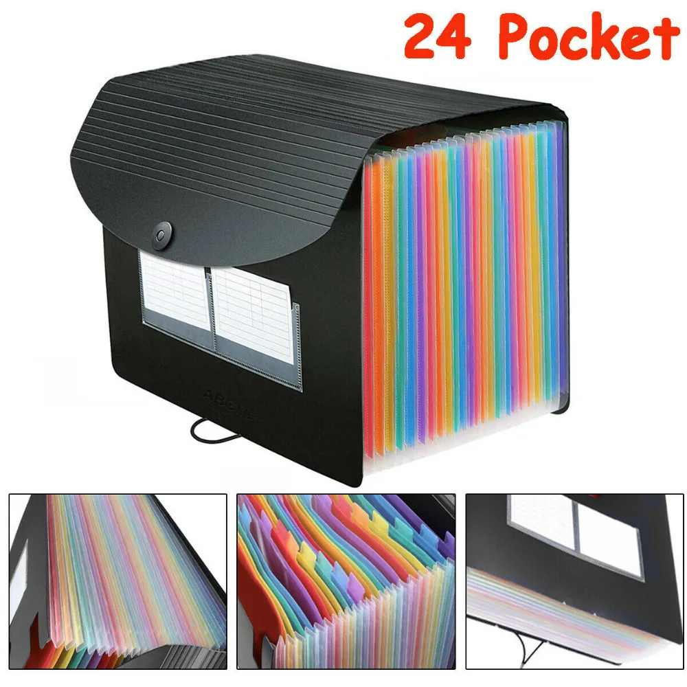 File Organizer, 24 Pockets A4 Office Expanding File Folder, Document Organizer, Accordion Filing Box, Receipt Paper Folders
File Organizer, 24 Pockets A4 Office Expanding File Folder, Document Organizer, Accordion Filing Box, Receipt Paper Folders