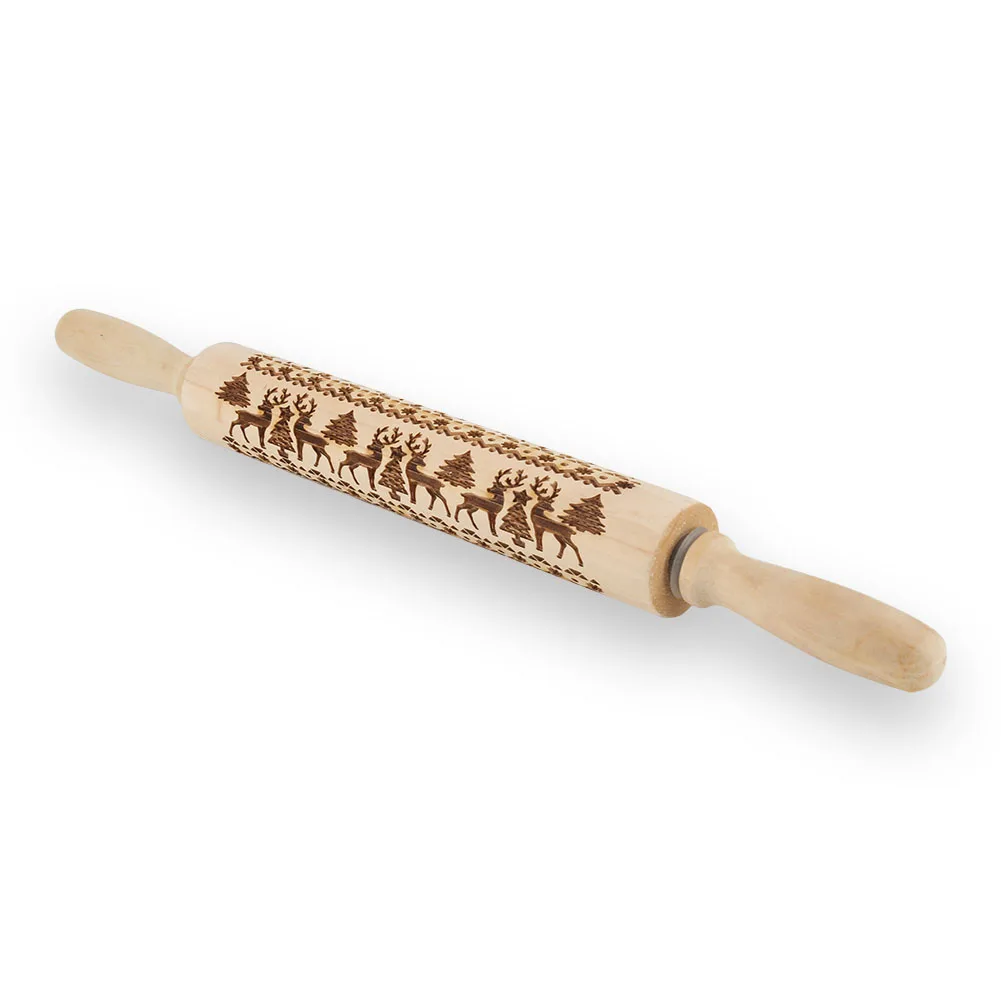 Christmas Rolling Pin Engraved Carved Wood Embossed Rolling Pin Kitchen Tool 43cm JS23
Christmas Rolling Pin Engraved Carved Wood Embossed Rolling Pin Kitchen Tool 43cm JS23