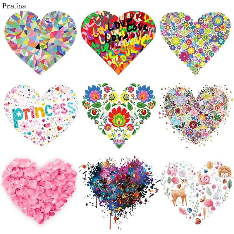 Prajna Colorful Heart Patch Stickers Iron On Transfers Vinyl Heat Transfer Iron Patch Summer Style Thermal Transfers Sticker DIY
Prajna Colorful Heart Patch Stickers Iron On Transfers Vinyl Heat Transfer Iron Patch Summer Style Thermal Transfers Sticker DIY