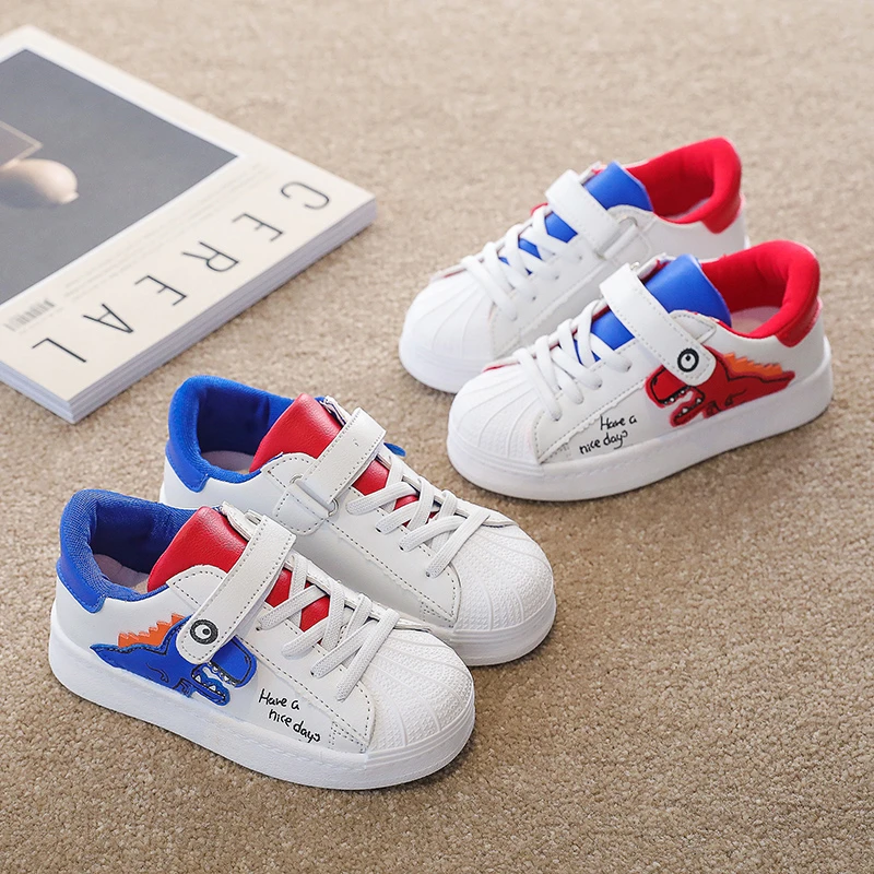 Baby Boys Dinosaur Sneakers Anti-collision White Leather Shoes 1-8 Years Old Kids Casual Sport Shoes High Quality T21N07LS-54
Baby Boys Dinosaur Sneakers Anti-collision White Leather Shoes 1-8 Years Old Kids Casual Sport Shoes High Quality T21N07LS-54