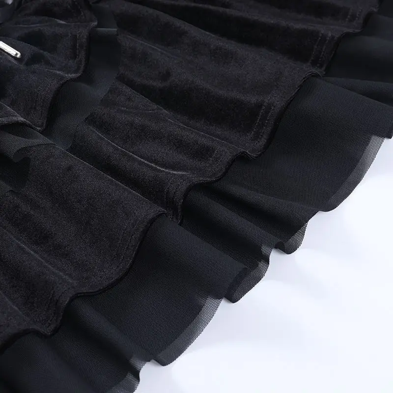 Женская винтажная юбка в стиле Харадзюку плиссированная мини-юбка готическом с
